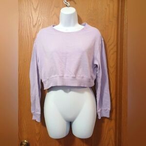 Lilac Purple Cropped Sweatshirt